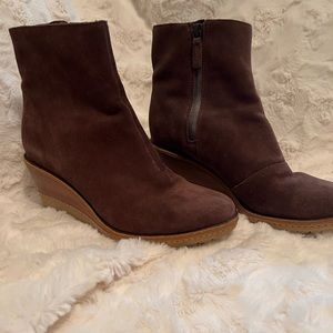 Cole Haan Brown Suede Rayna Ankle Booties
